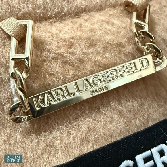 Karl Lagerfeld Paris Camel Wool Blend Puff Sleeve Long Topper Coat Jacket NEW - Picture 10 of 15